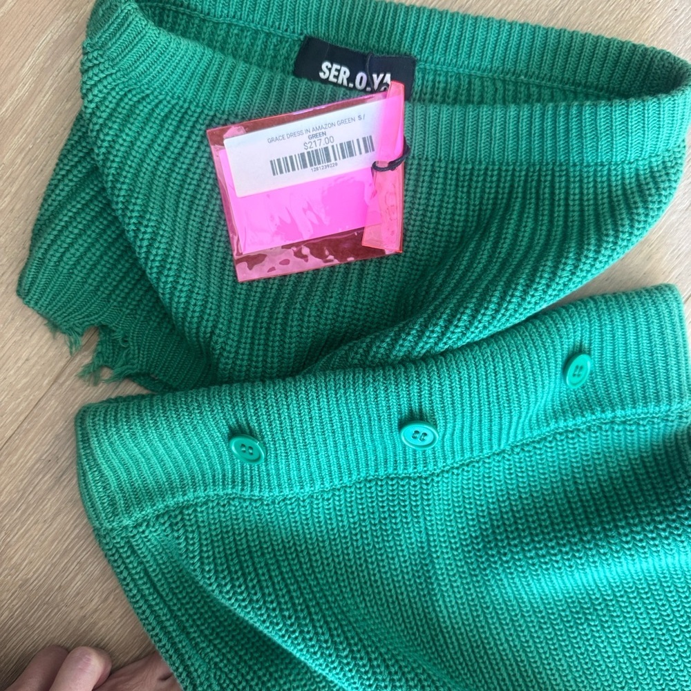 SER.O.YA Green Midi Pencil Skirt Set for Cocktail - Picture 7 of 11